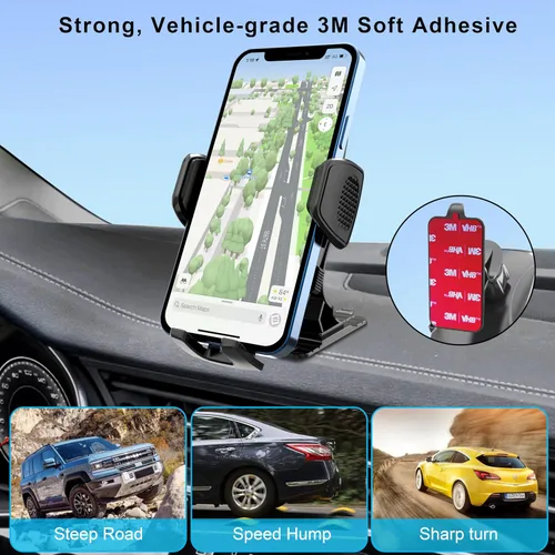 Vista 3 de Cellet Soporte para tablero de automóvil, soporte para teléfono inteligente 3M, soporte para teléfono celular compatible con iPhone 16 Pro Max