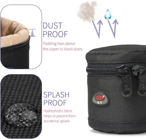 Vista 3 de Funda para lente DSLR para lente de cámara pequeña, se adapta hasta