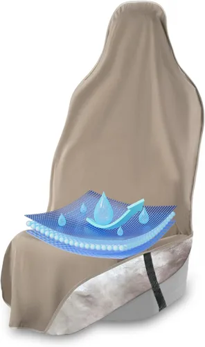 Vista 11 de EliteSport - Funda de asiento delantero, ajuste universal, impermeable, resistente al sudor, resistente al olor y lavable a máquina, protector