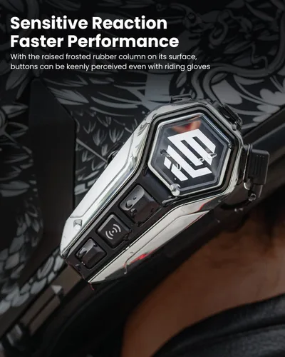 Vista 8 de ILM Casco de motocicleta de cara completa DOT ECE Powersports (negro mate, XL) y auriculares Bluetooth con sistema de alta fidelidad