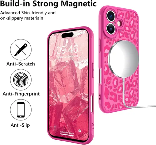 Vista 138 de KANGHAR - Funda compatible con iPhone 11, diseño de leopardo negro, textura de neumático antideslizante, a prueba de golpes, funda protectora