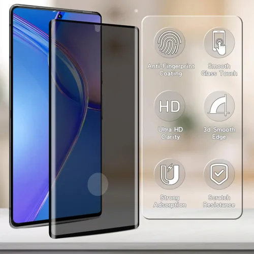 Vista 2 de Paquete de 2 protectores de pantalla de privacidad para Google Pixel 7 Pro Película de vidrio templado antiespía, cobertura de pantalla completa