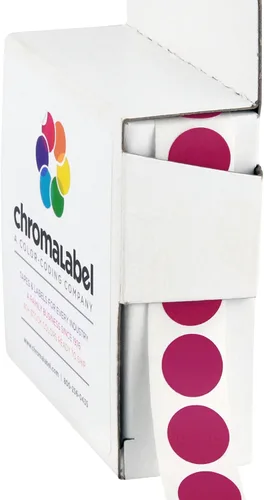 Vista 14 de ChromaLabel Kit de puntos verdes y rojos con código de color permanente de 1/2 pulgada, 2 cajas, 1000/caja