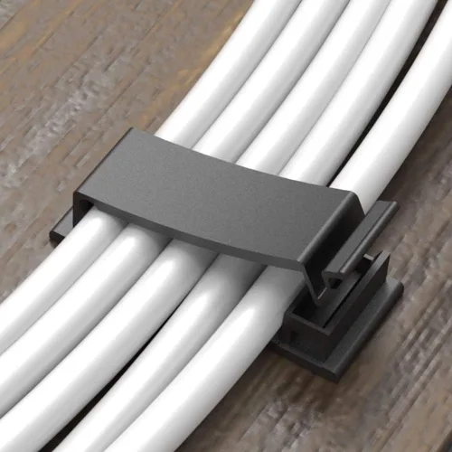 Vista 6 de XIAOXI Clips para cables con fuerte autoadhesivo, abrazaderas de alambre multiusos para organización de cables y corridos de cables, soporte