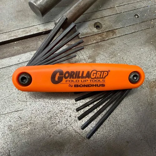 Vista 7 de Bondhus 12550 GorillaGrip - Juego de 12 llaves hexagonales plegables, tamaños 5/64-5/32 pulgadas y 0.059-0.197 in