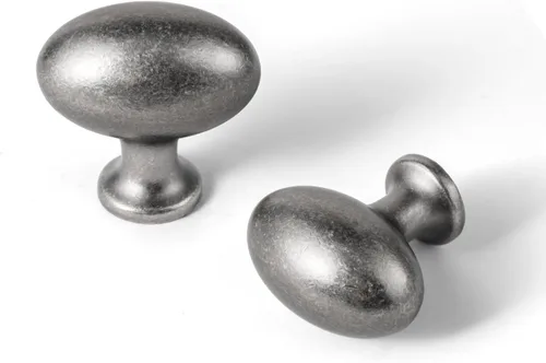 Vista 15 de Goo-Ki 1.2 Pulgadas (36MM) Manijas de Gabinete Ovaladas de Latón Antiguo, Aleación de Zinc para Cajones de Vestidor Armario, 6 Empaquetadas