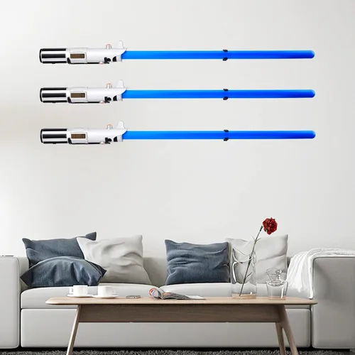 Vista 6 de Soporte de pared para sable de luz horizontal, soporte de gancho para sable de luz, compatible con cualquier sable de luz, color negro, paquete de 1