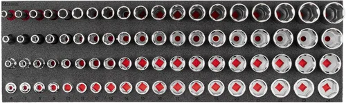 Vista 8 de TEKTON - Juego de llaves de vaso de 3/8 pulgadas con rieles y bandeja, poco profundo y profundo, 6 puntos, 24 piezas (8-19 mm) SHD91215