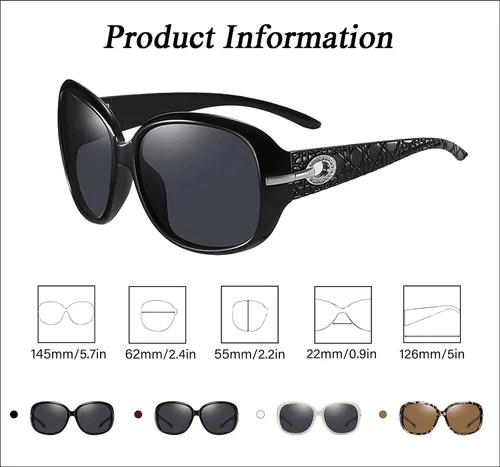 Vista 4 de Gafas de sol polarizadas para hombres y mujeres, protección UV400, deportes, conducción, pesca, paquete de 3