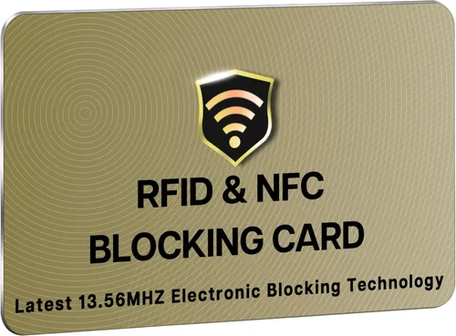 Vista 10 de SaiTech IT Paquete de 5 Tarjetas de Bloqueo RFID, Una Tarjeta Protege Toda la Billetera y Cartera, Protector de Tarjetas de Débito y Crédito