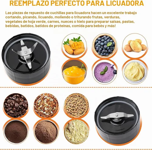 Vista 6 de Piezas de repuesto compatibles con Magic Bullet serie MB1001 de 250 W – Juego de accesorios de repuesto para licuadora prémium