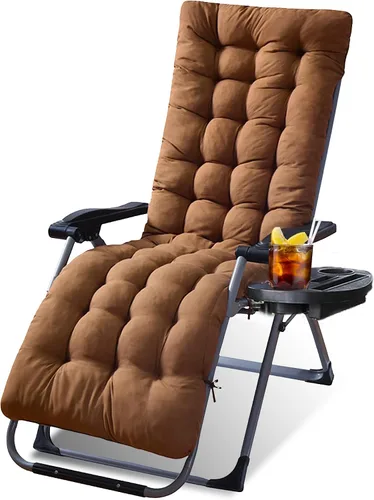 Vista 13 de Moclever Zero Gravity - Cojín para silla de 67 x 22 x 3 pulgadas, almohadilla reclinable acolchada gruesa con 6 lazos seguros, cojín de apoyo suave