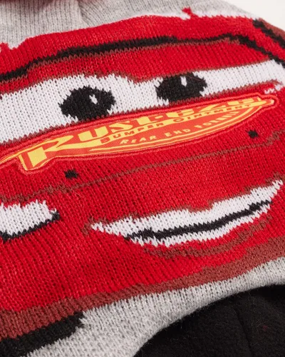 Vista 4 de Disney Sombrero de invierno para niños, paquete de 2 gorro con pompones Lightning McQueen o gorro de Mickey Mouse (4-7)