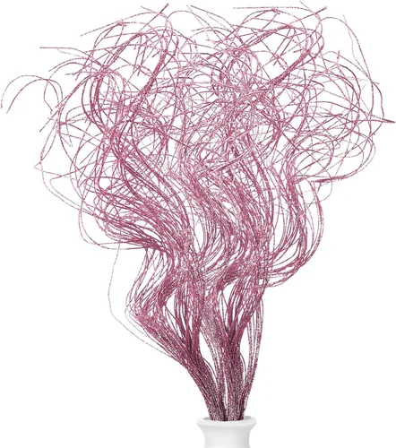 Vista 9 de Ramas Curly Ting Ting con Purpurina Ramas de Navidad Relleno para Jarrones Ramitas Curly Artificiales para Árbol de Navidad Guirnalda Corona