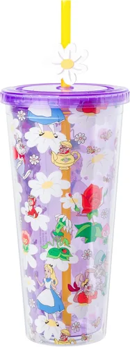 Vista 18 de Silver Buffalo Disney Una Loca Aventura de Goofy con Goofy, Max Goof, Roxanne y Bobby Zimuruski - Vaso de plástico para bebidas frías con tapa