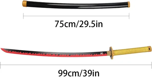 Vista 50 de SV Anime Demon Slayer Sword Katana 41 Inch Decorative Collectible Gift Cosplay Sword，Various Styles Available
