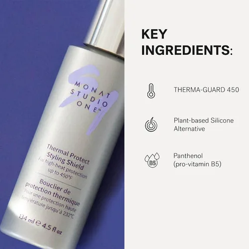 Vista 5 de MONAT Studio One Thermal Protect Styling Shield - Protector térmico para productos de peinado del cabello. Protección térmica para cabello contra