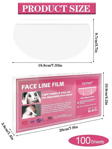 Vista 2 de EBANKU Microblading - Viseras de ducha para pestañas, protector de cejas