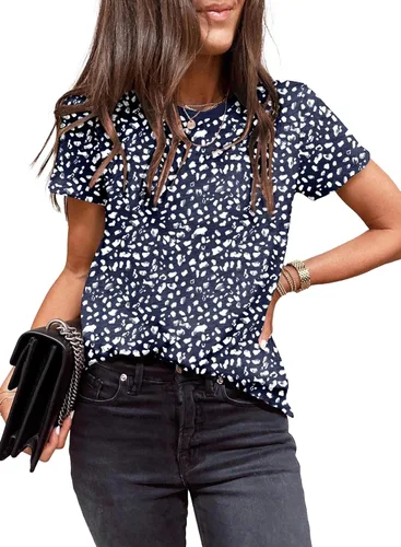 Vista 11 de EVALESS Camisetas casuales de manga corta para mujer 1a multicolor
