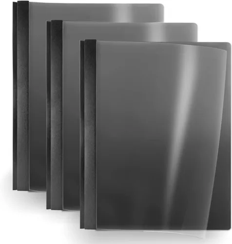 Vista 9 de Cubiertas de informes resistentes con 3 puntas, capacidad para 100 hojas Negro