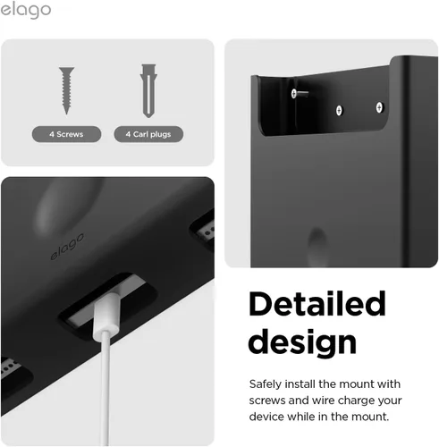 Vista 3 de elago Soporte para tableta para iPad, Galaxy Tab, Switch, E-Reader Negro