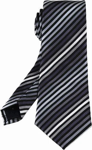 Vista 160 de Secdtie Corbata clásica de seda tejida jacquard a rayas para hombre