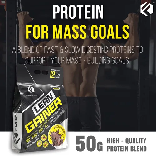 Vista 7 de Forzagen Lean Gainer Construyedor de Masa Premium Polvo de Proteína Ganador de Masa para Hombres y Mujeres Proteína de Alta Caloría, Ganancia