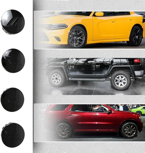Vista 5 de 4 piezas de 63 mm 2.5 pulgadas de cubiertas de tapas centrales para ruedas con corte para Dodge Charger Durango Dart 2015-2020 Jeep/Chrysler