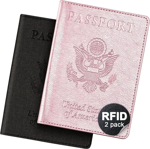 Vista 10 de Funda para pasaporte de vacunación, Azul 2PK