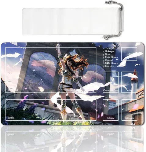 Vista 35 de Juego de mesa MTG Playmat Games Tamaño 60X35 cm CCG Compatible para TCG RPG CCG Play Mats (Ajani Steadfast-Zone)