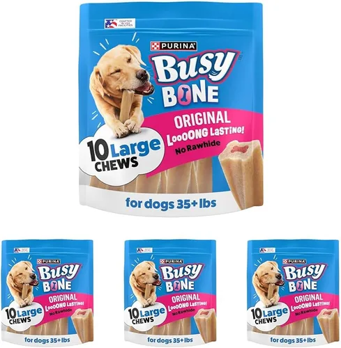 Vista 14 de Purina Busy Bone - Golosinas masticables para perros adultos, originales, bolsa de 10