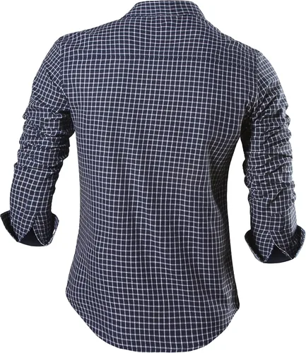Vista 76 de jeansian - Camisas de manga larga de ajuste entallado para hombre (8397), con botones, informales y de vestir.