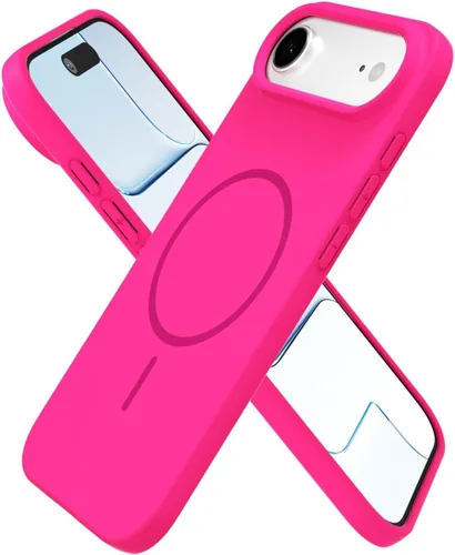 Vista 136 de Oakxco Funda de Silicona Mag Safe para iPhone 12 Pro Max, Funda Magnética Delgada y Fina Compatible con Carga Inalámbrica MagSafe, Bonita Funda