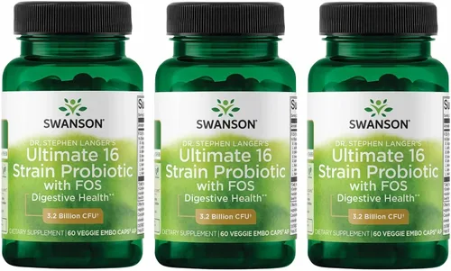 Vista 7 de Swanson Dr. Stephen Langer's Probiótico de 16 cepas con FOS prebiótico para adultos conscientes de la salud intestinal con 3.2 mil millones de UFC