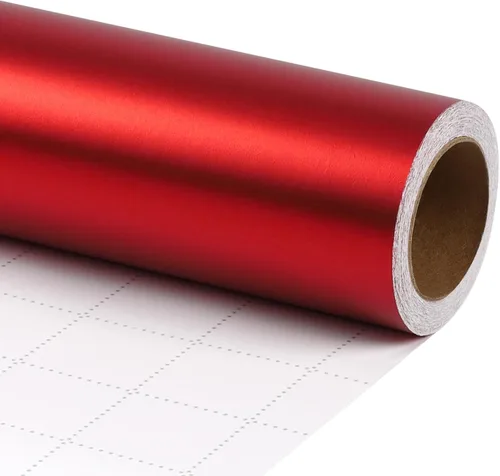Vista 13 de LaRibbons Papel de regalo negro, rollo de papel de regalo de metal mate de color sólido, 17 pulgadas x 33 pies, papel de regalo para Navidad, día