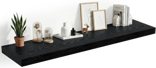 Vista 14 de Heimlove Estantes Flotantes de 12 Pulgadas de Profundidad, Estante de Pared de 12 x 12 Pulgadas de Largo, Estante de Exhibición y Almacenamiento