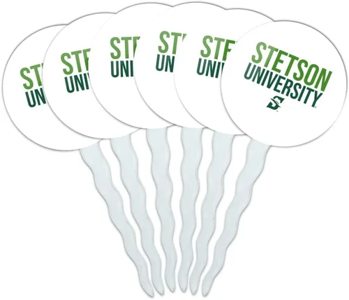 Vista 348 de Abilene Christian - Juego de 6 palillos para cupcakes con logotipo secundario