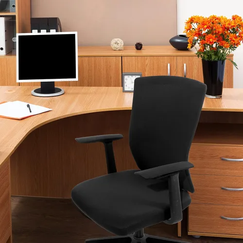 Vista 6 de Tatuo Funda para silla de computadora, funda de asiento de oficina con reposabrazos y respaldo, protector elástico elástico para silla giratorio