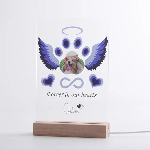 Vista 7 de Placa conmemorativa personalizada para fotos para mascotas, placa conmemorativa personalizada para mascotas, regalo de duelo de mascotas, regalo