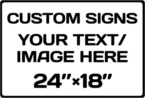 Vista 30 de Letreros metálicos personalizados de aluminio resistentes a la intemperie, texto e imagen personalizados, varios tamaños, peligro, jardín, puerta