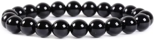 Vista 11 de Brazalete Justinstones de piedras semipreciosas, gemas de 8 mm, redondas, elástico, de 7 pulgadas, unisex Ojo de tigre azul de grado A