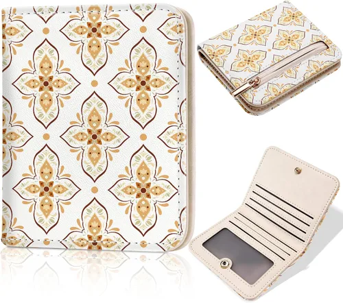 Vista 23 de Toughergun Billetera para Mujeres con Bloqueo RFID, Pequeña, Compacta, Bifold de Cuero de Lujo, Billetera de Bolsillo para Damas, Mini Monedero