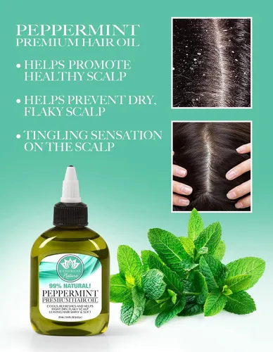 Vista 6 de Ethereal Nature 99% mezcla natural de aceite para el cabello Menta, 7.10 fl oz