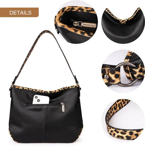 Vista 4 de Montana West Bolsos Hobo para mujer bolsos de mano y bolsos clásicos simples con asa superior