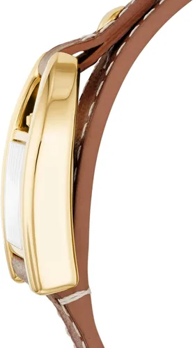 Vista 2 de Fossil Harwell - Reloj de tres manos de acero inoxidable y cuero ecológico para mujer