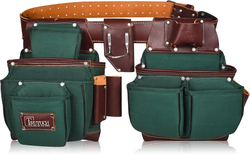 Vista 10 de Cinturón de herramientas de nailon y cuero Bolsas de herramientas para enmarcar Bolsa de herramientas de nailon Cinturones de herramientas