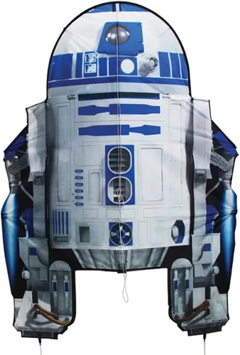 Vista 3 de WindNSun Cometa de poliéster Ripstop con licencia Star Wars R2-D2, 48 pulgadas Star Wars X-wing Fighter