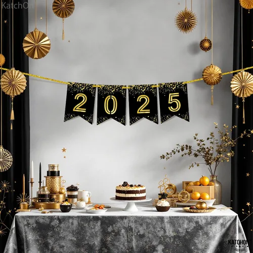 Vista 9 de Katchon, Cartel brillante de graduación 2025 – Grande de 10 pies, sin bricolaje Cartel de feliz graduación 2025, decoraciones de graduación clase