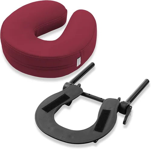 Vista 8 de Saloniture Mesa De Masaje Ajustable Cuna De Cara Y Almohada 3" Espuma - Negro