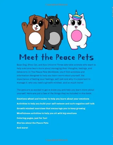 Vista 2 de The Peace Pets Workbook A Fun Guide to Self-Regulation, Managing Emotions, Mindfulness, and Having a Growth Mindset for Kids